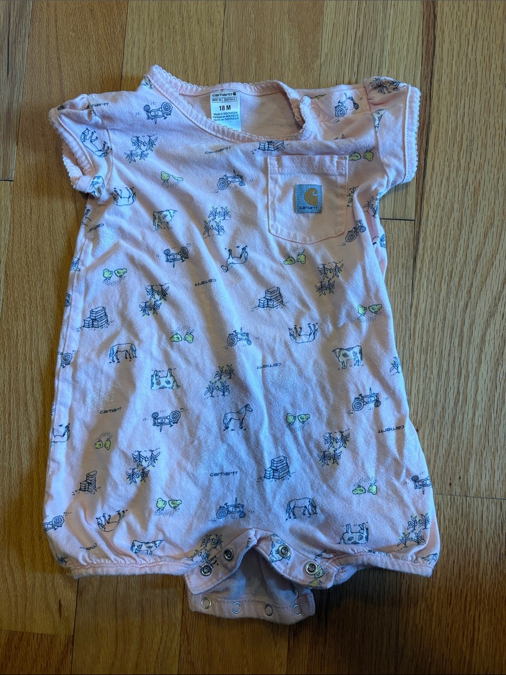 Carhartt Light Pink Infant Short-Sleeve Romper